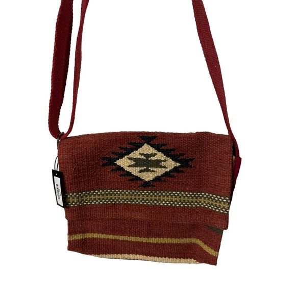 Crosstree Lane Crossbody Messenger Purse Adjustable Strap Aztec Serape Boho - Picture 9 of 12